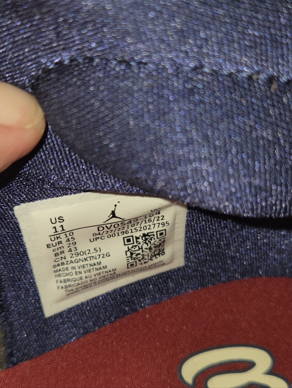 Zion Williams Jordans Cream ,  Blue And Red - Picture 8 of 8